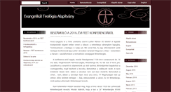 Desktop Screenshot of evangelikal.hu
